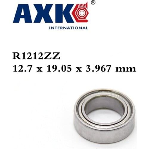 Axk R1212zz Shielded Bearing Inch Series 1/2"x 3/4"x 5/32" Inch 12.7*19.05*3.967 Mm Miniature Shielded Ball Bearing Abec-5