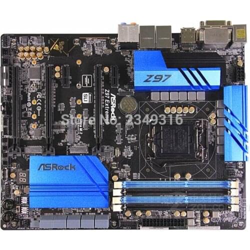 Used original slot LGA1150 Z97 motherboard for ASRock Z97 Extreme6 desktop board USB3.0 SATA3 DDR3