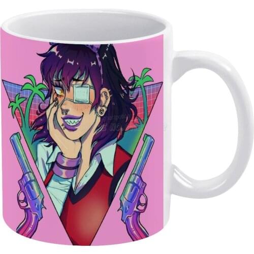 Midari Ikishima White Mug New Good Quality Print Mug 11 Oz Coffee Cup Vaporwave Midari Ikishima Kakegurui Anime