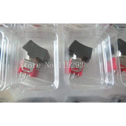 [BELLA]Taiwan Deli Wei Q24 miniature toggle switches curved feet 3 feet 2 files Rocker Switch Rocker Switch--50pcs/lot