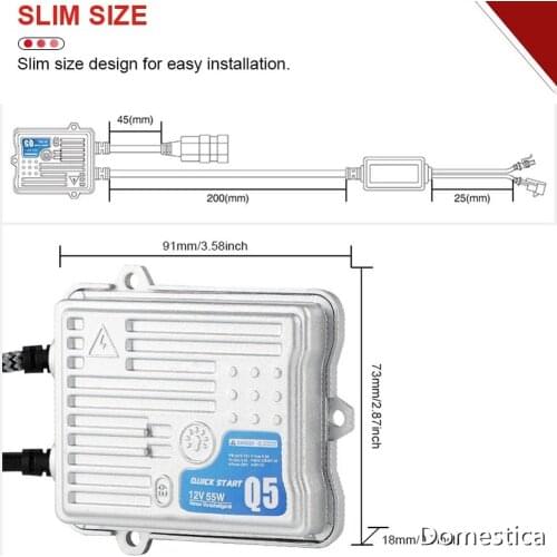 55W AC 12V Fast Bright HID Ignition Block Quick Start Slim Xenon Ballast For Car Headlight Xenon Conversion Kit Accessories