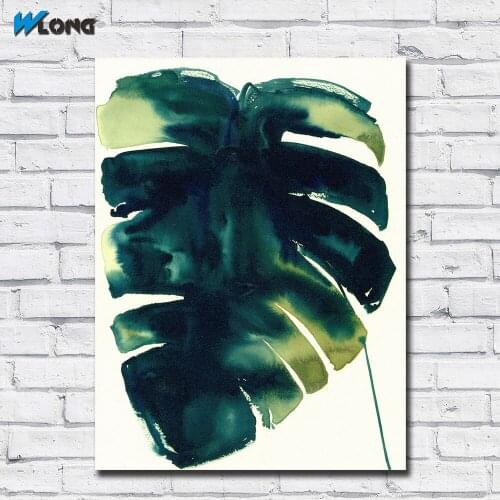 Large Size Printing Tropical Cheese Plant Oil Painting Art Home Decor Living Room Modern Canvas Print Paintings No Frames WLONG