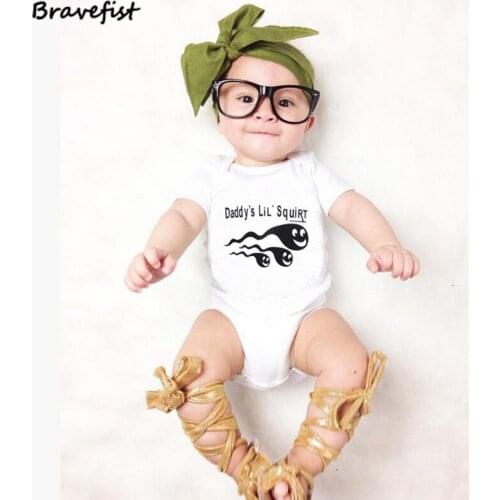 Cute Tadpole Print Baby Bodysuits Cotton Summer Boys Girls Clothes Round Neck Outfits Children Jumpsuits Short Sleeve 0-2Y Tees