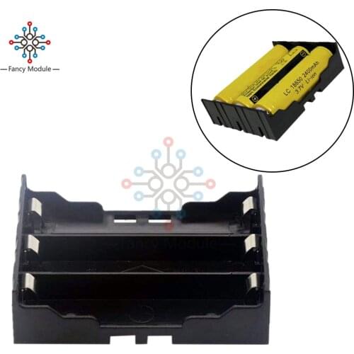 Diymore 18650 Lithium Battery Holder Storage Box 3 Slots 3.7V Batteries Plastic Case with Pin