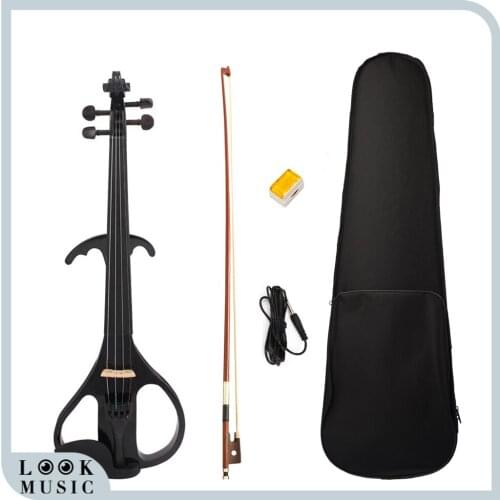 Student Electric Violin Full Size 4/4 Electric Violin Fiddle Solid Wood Electric Violin 4/4 Violin Beignner Violin Preamp SET