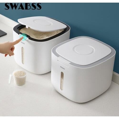 10Kg Kitchen Collection Nano Bucket Insect-Proof Moisture-Proof Sealed Rice Cylinder Grain Dog Food Household Storage Rice Box