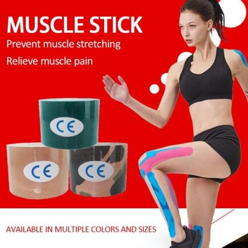 Cotton Sports Tape Muscle Sticker Elastic Tape Tension Exercise Support Muscle Elastoplast Men And Women Safety Exercise Tool