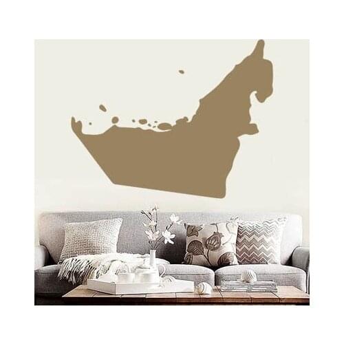 The United Arab Emirates Map Earth Country wall vinyl sticker custom made home decoration fashion design