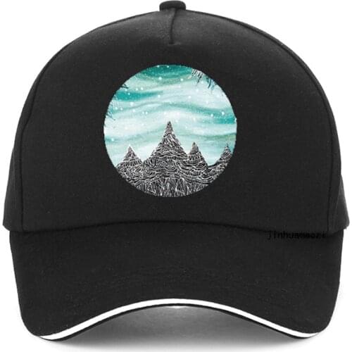 New mountain peak print cap outdoor leisure Men Baseball Caps Adjustable Hip Hop hat 100%Cotton Women Man hats