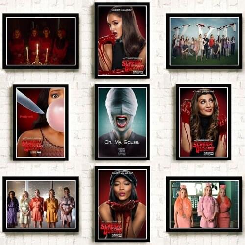 Movie Posters Scream queens Good Quality Wall Stickers Bedroom Decorative Painting Cafes Wall Paintings Oil Painting Wall Art