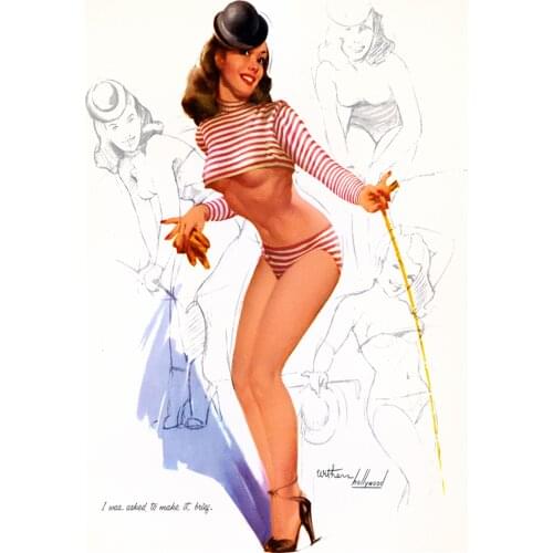 Club Dancer Sexy Pin Up Girl Art Propaganda Retro Vintage Kraft Poster Canvas DIY Wall Sticker Home Bar Posters Decor