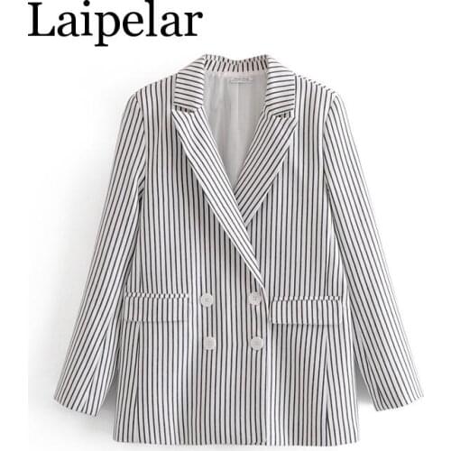 Laipelar New arrival women European and American fashion Double Breasted long sleeve suit jacket