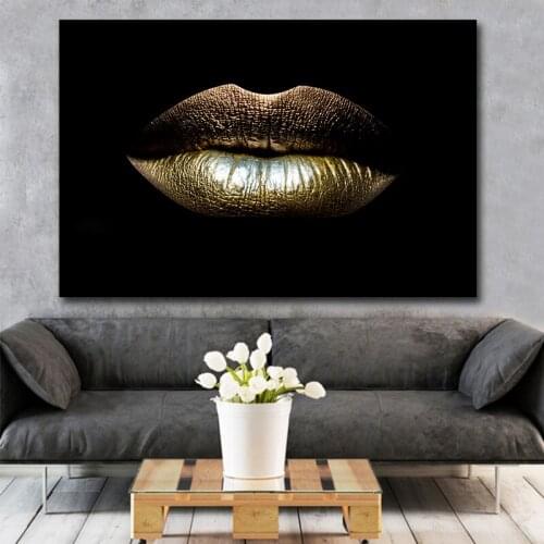 Big Size Black Sexy lip Wall art painting,Printed Giclee Prints for Living Room Modern Pop Artwork Poster Prints Canvas Painting