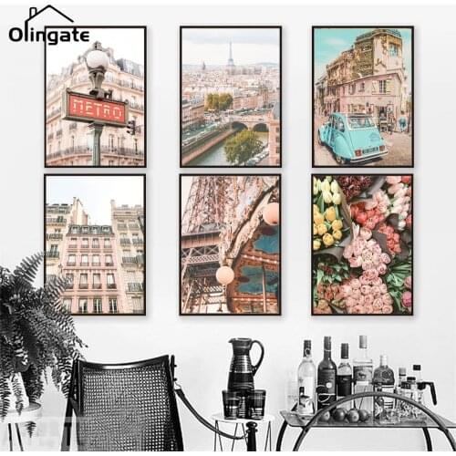 Nordic Posters Prints Picture Canvas Poster Modern Paris Flower Europe Tulip Vintage Canvas Painting One Piece Wall Art Decor