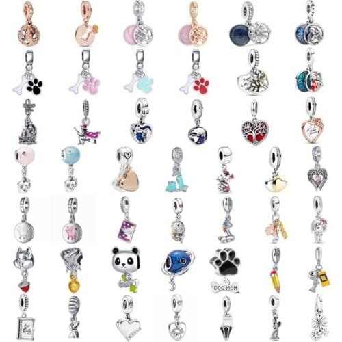 New fashion and exquisite red love tree of life beaded Pandora red castle pendant suitable for ladies jewelry gifts