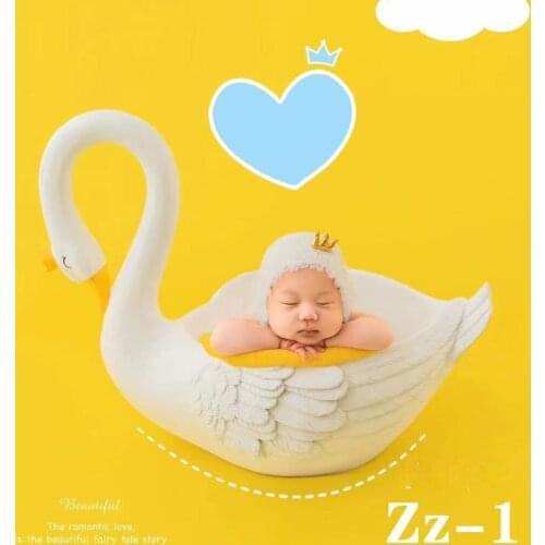 Dvotinst Newborn Photography Props for Baby Posing Cute Mini Swan Poser Fotografia Accessories Studio Shooting Photo Props