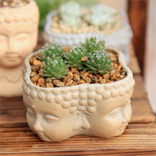 Silicone Mold 3d Vase Molds Cement Planter Mould Four Buddha Surrounded Flower Pots Handemade Mold Silica Gel Silicone Rubber