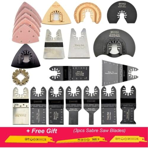 30% Off Oscillating Tool Saw Blades 42pcs Kit Including an Adapter Suit for Fein Dremel Bosch Milwaukee Machines Renovation Tool