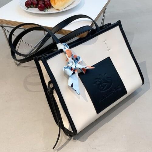 Beibao large bag large capacity womens summer 2021 new fashion color contrast Tote Bag texture One Shoulder Tote Bag Fashion