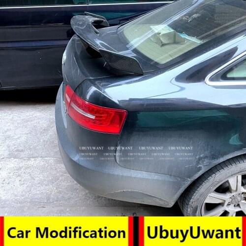 UBUYUWANT For Audi A6 C6 2007 2008 2009 2010 2011 2012 Car Rear Trunk Spoiler High Quality CARBON FIBER Car Tail Wing Decoration