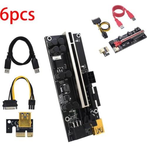 USB 3.0 3 in 1 Upgraded Video Card Extension VER009s PLUS Riser 009s Plus 6Pin PCI PCIE Riser PCI E 16X GPU Card Molex