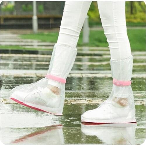 Outdoor travel waterproof waterproof shoe cover Thick wearable sliding non-slip high boots for men and women
