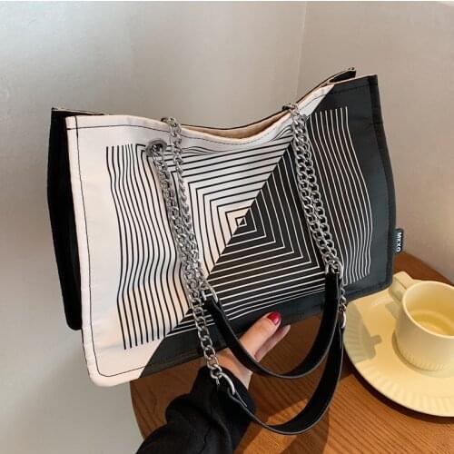 High-quality Large-capacity Bag Women 2021 New Fashion One-shoulder Underarm Messenger Bag All-match Chain Commuter Tote Bag