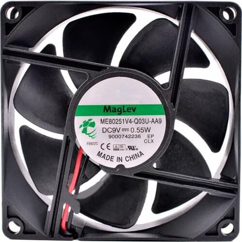 Replacement ME80251V4-Q03U-AA9 9V 0.55W Cooling Fan 8CM Magnetic Suspension Cooling Fan