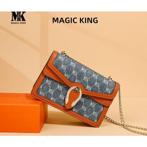MK 2021 Luxury Brand Chain Shoulder Bags for Women Fashion Crossbody Bag Designer Handbag Female Wild Messenger Small Square Bag