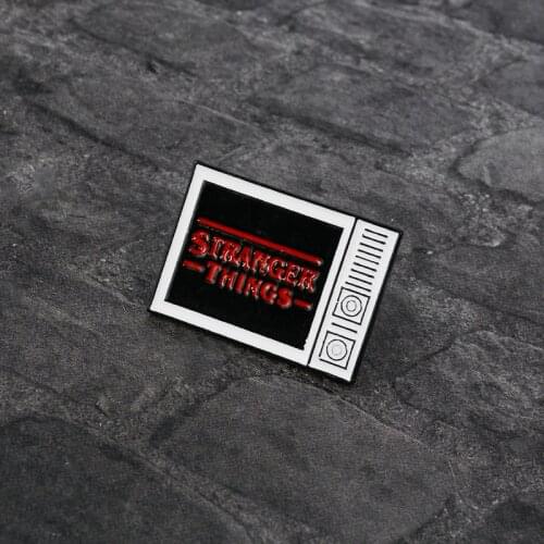 Stranger Things Soft Enamel Pin Badge Sci-fi Thriller TV set Brooch Lapel Pins For Women Men Fans Gothic Punk Halloween Jewelry