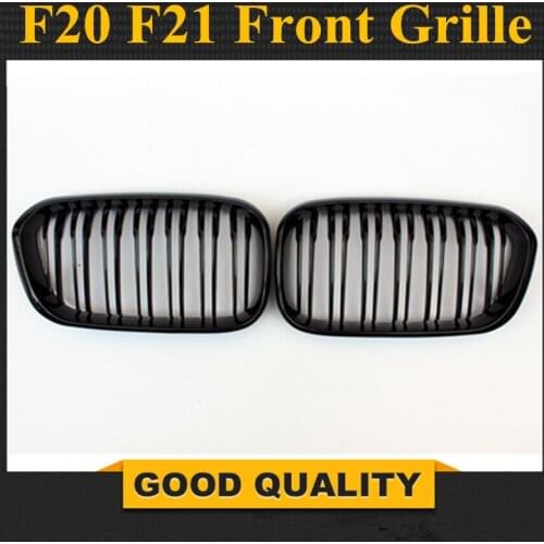 1 Pair: F20 LCI ABS front bumper dual grille for BMW facelifted F21 120i 118i 118d 116i M135i 2015 - 2019