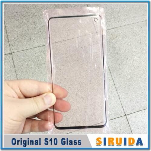 10pcs LCD Front Outer Lens For Samsung Galaxy S10 S10lite S10e S10Plus G973 G975 G970 Touch Screen Glass Replacement