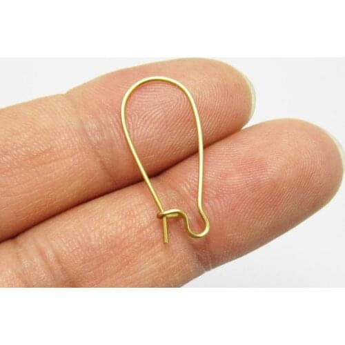Brass charms 25mm Raw brass ear wire -100pcs R770