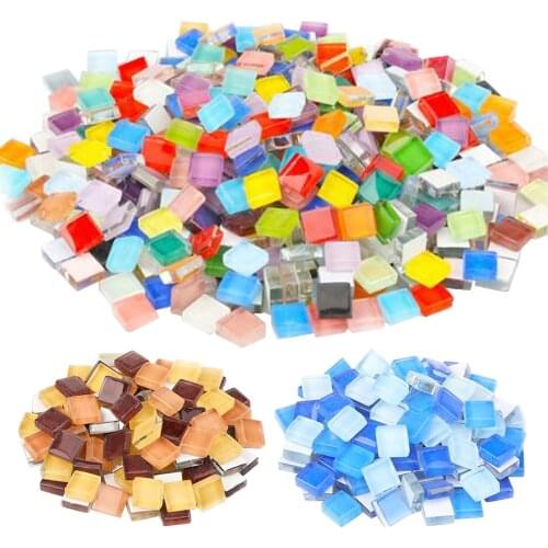 100g DIY Ceramic/Crystal Mosaic Tiles Irregular/Square Tiles Art Wall Crafts Handmade Ornaments Decorative Materials Home Decor