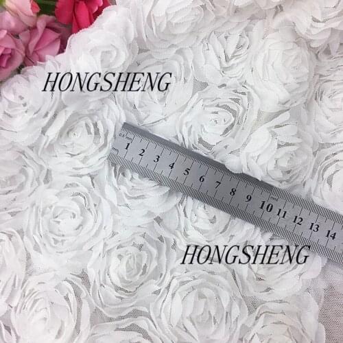 130*100cm white pink black Wedding bridal princess Dress Applique DIY 3D Barbie doll skirt curtain Fabric Patch curtain