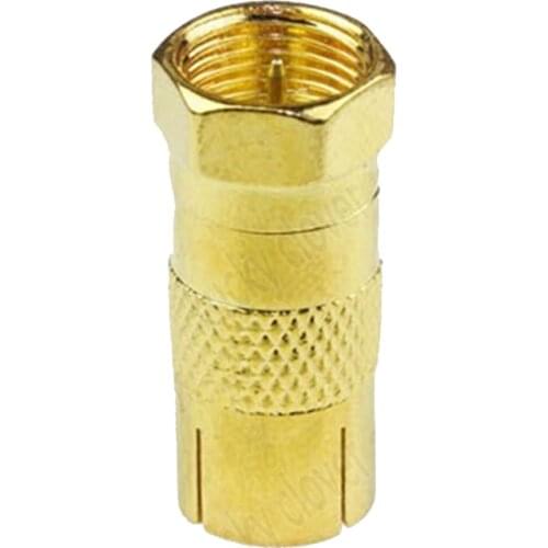 200pcs Gold plated F Male TO PAL Female PLUG TV coax cable connector