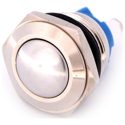 2A/36VDC 16mm Waterproof Momentary High Stainless Steel Metal Push Button Switch Car Start Horn Speaker Bell Automatic Reset