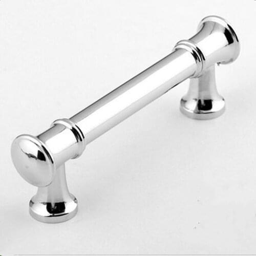 76mm modern simple fashion polished chrome kitchen cabinet dresser door handle 3" silverdrawer tv cabinet cupboard knob pull