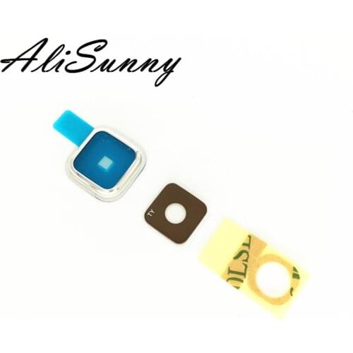 AliSunny 10pcs Back Camera Lens for Samsung Galaxy S5 G900F Rear Camera Frame Glass Cover 3M Sticker Repair Parts