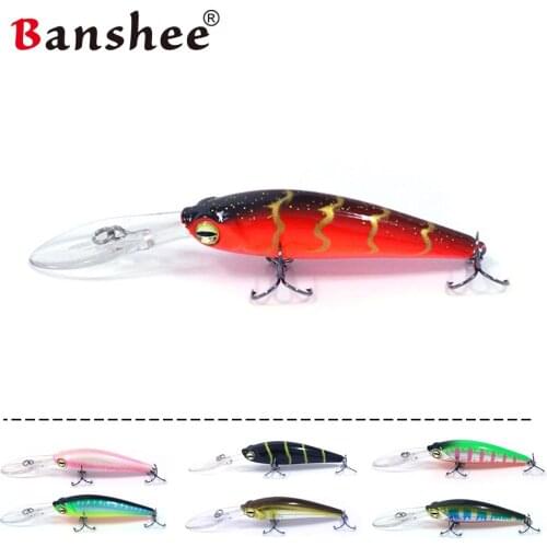 Banshee WF01 Long Lip Jerkbait 60mm/6g 3pcs/lot Artificial Trolling Minnow Wobbler Sea Fishing Lures For Lake River Long Casting