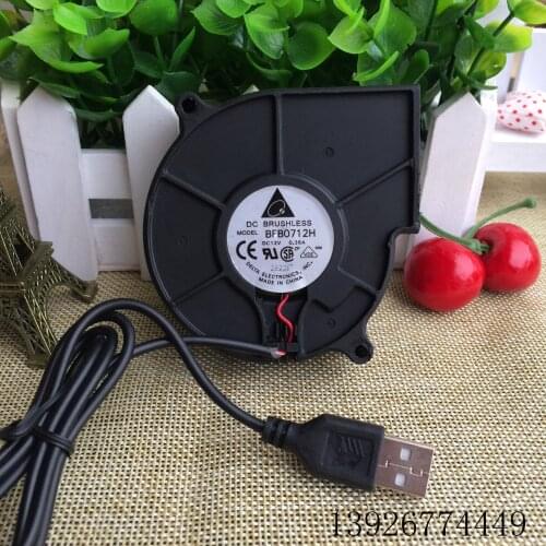 For Delta 12V 0.36a USB 75 * 30MM Projector Silent Double Ball Centrifugal Turbine Blower