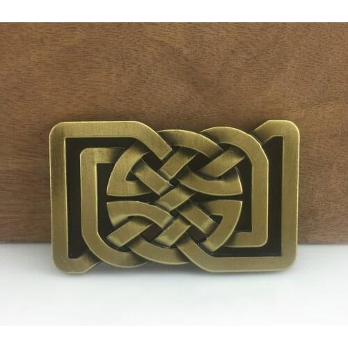 BuckleClub wholesale retro western celtic belt buckle western jeans gift belt buckle FP-03389-1 ANTIQUE BRASS FINISH