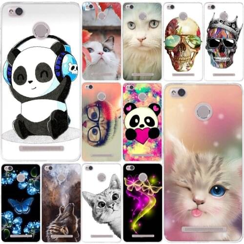 For Xiaomi Redmi 3 3s 5a REDMI GO Case Soft Silicone TPU for Redmi 5A Case Cute Panda Animals Pattern For Xiaomi Redmi Go Case
