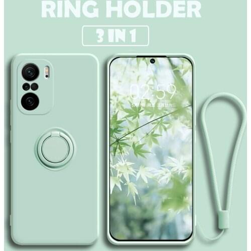 For Xiaomi Redmi Note 10 9 Mi 10T 11 Pro Case Ultra-thin Silicone Magnetic Ring Holder Cover For Redmi K40 K30s POCO F3 X3 NFC