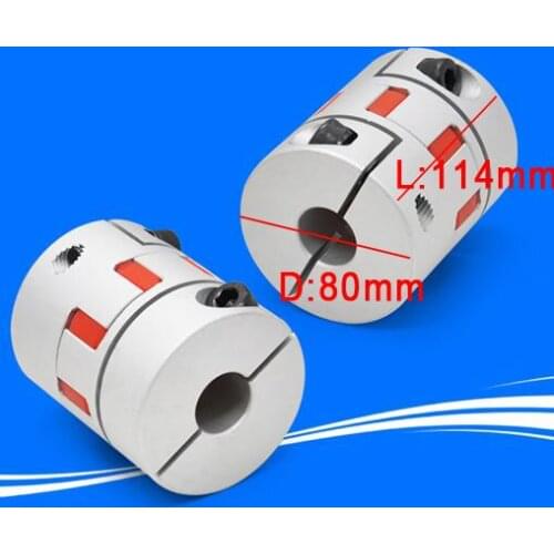 D80 L114 80mmx114mm 22 to 45mm large torque elasticity Encoder plum coupling elastic clamp Jaw spider coupler CNC Stepper motor