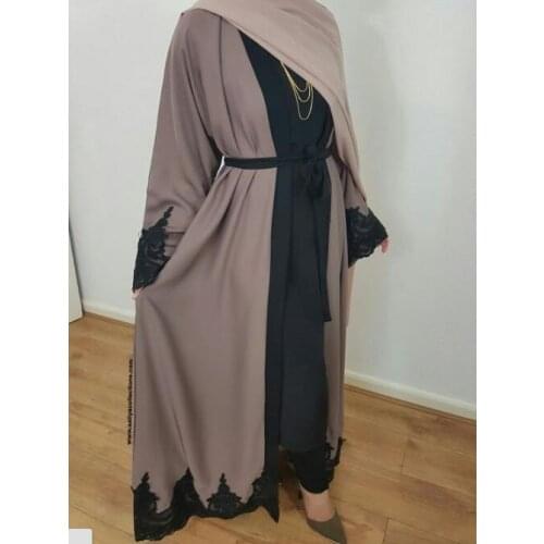 Women Muslims Female Embroidered Robes Long Cardigan Dress Turkish Abaya Muslim Dress Robes Arab Worship Service Dress