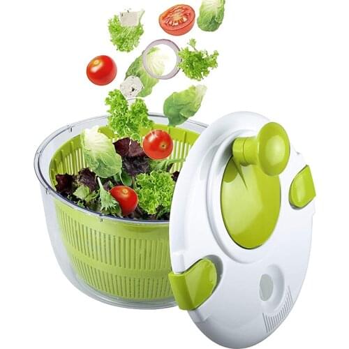 Vegetable And Fruit Vegetable Drain Basket Dehydrator Multifunctional Household Dryer Basket Shake Plastic Kitchen Tool Spinner