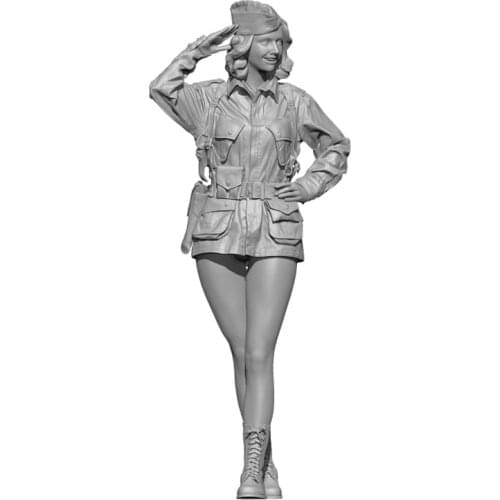 1/35 Resin Model Figure GK ERICA Female officer in World War II Unassembled and Unpainted kit