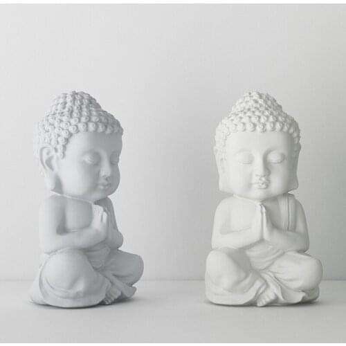 Two Sizes of Shakyamuni Concrete Mold Suitable For Epoxy Resin Cement Ornaments Plaster Clay Buddha Silicone Mold