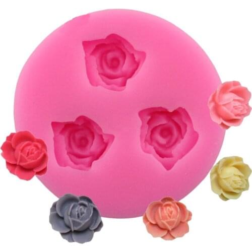 3D Rose Shape Chocolate Mold Cake Silicone Mold Pastry And Bakery Silicone Candy Mold Accessories Confectionery Equipment